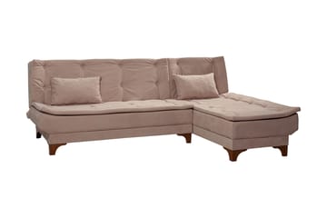 ZAGURSKI Bäddsoffa med Divan Höger Brun