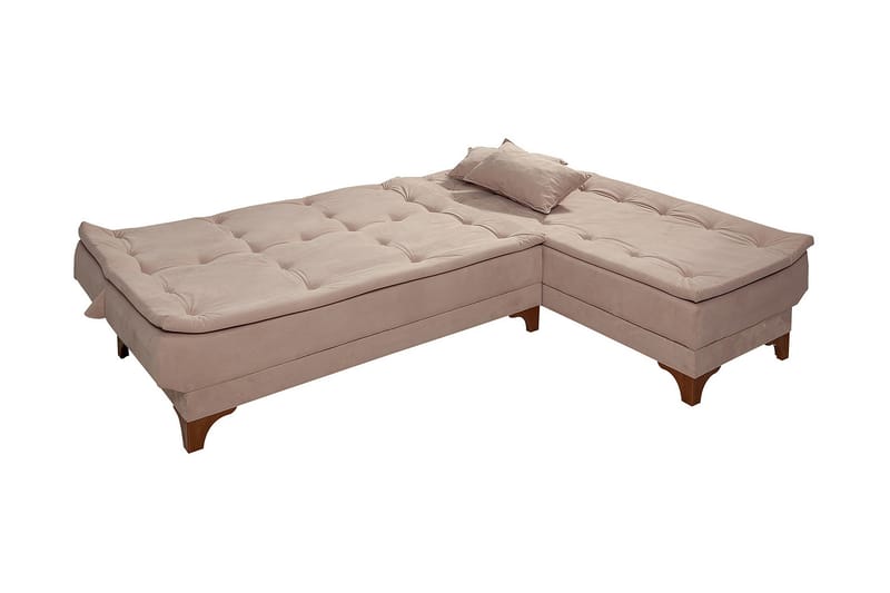 ZAGURSKI Bäddsoffa med Divan Höger Brun - Möbler - Vardagsrum - Bäddsoffor