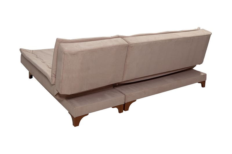 ZAGURSKI Bäddsoffa med Divan Höger Brun - Möbler - Vardagsrum - Bäddsoffor