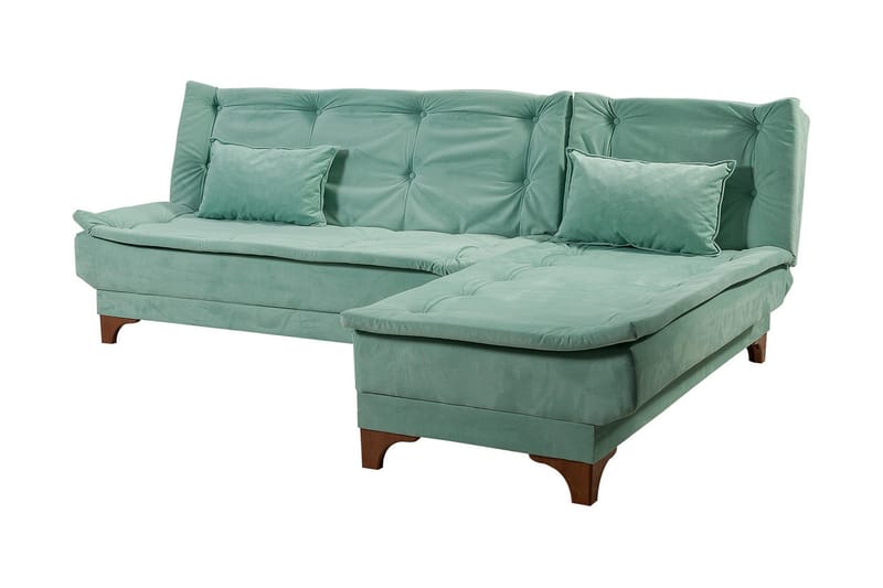 ZAGURSKI Bäddsoffa med Divan Höger Grön - Möbler - Vardagsrum - Bäddsoffor