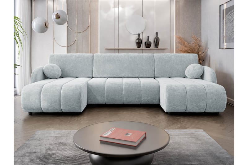Zarania Bäddsoffa Dubbeldivan 3-sits - Grå - Möbler - Vardagsrum - Bäddsoffor - U bäddsoffa