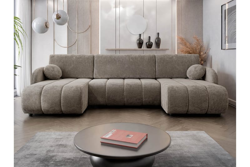 Zarania Bäddsoffa Dubbeldivan 3-sits - Grön - Möbler - Vardagsrum - Bäddsoffor - U bäddsoffa