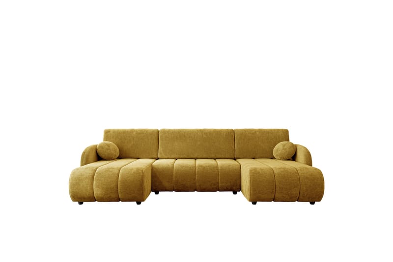 Zarania Bäddsoffa Dubbeldivan 3-sits - Gul - Möbler - Vardagsrum - Bäddsoffor - U bäddsoffa