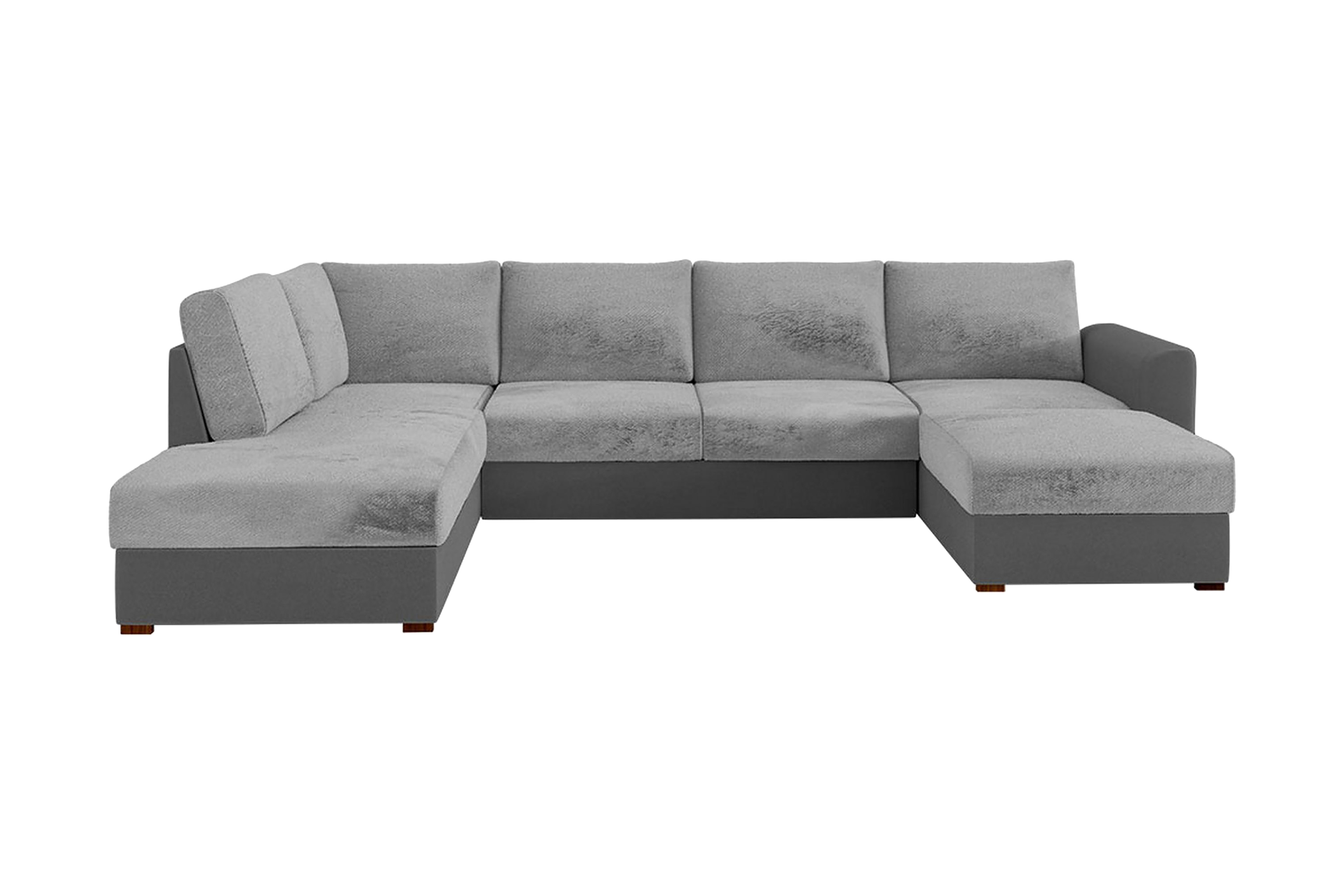 zivda 6-sits bäddsoffa höger - grå