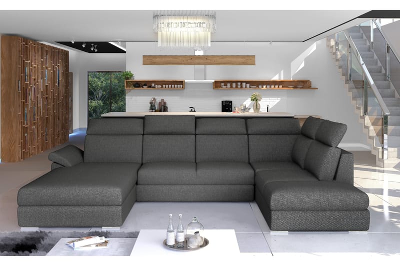 Zoana Bäddsoffa med Dubbeldivan, Grå