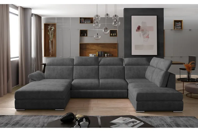 Zoana U-Bäddsoffa Vänster, Grå