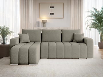 Zulueta 3-sits Bäddsoffa med divan - Lambi 03 (grå) - Möbler - Vardagsrum - Bäddsoffor