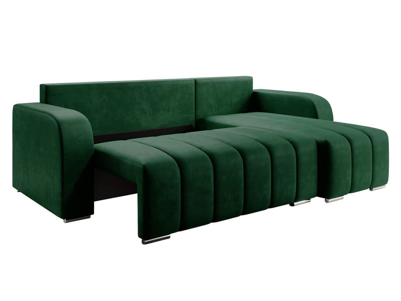 Zulueta 3-sits Bäddsoffa med divan - Lambi 03 (grå) - Möbler - Vardagsrum - Bäddsoffor - Hörnbäddsoffa