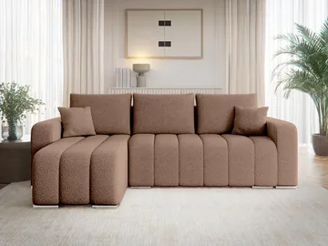 Zulueta 3-sits Bäddsoffa med divan - Lambi 04 (brun) - Möbler - Vardagsrum - Bäddsoffor