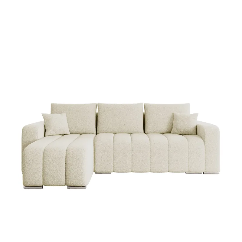 Zulueta 3-sits Bäddsoffa med divan - Lambi 08 (beige) - Möbler - Vardagsrum - Bäddsoffor - Hörnbäddsoffa