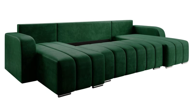 Zulueta 4-sits Bäddsoffa med dubbeldivan - grå - Möbler - Vardagsrum - Bäddsoffor - Hörnbäddsoffa