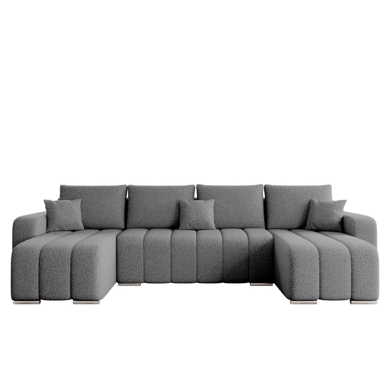 Zulueta 4-sits Bäddsoffa med dubbeldivan - grå - Möbler - Vardagsrum - Bäddsoffor - Hörnbäddsoffa
