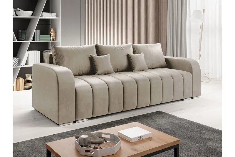 Zulueta 4-sits Bäddsoffa Vänster - Beige - Möbler - Vardagsrum - Bäddsoffor