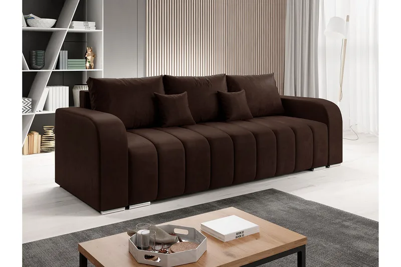 Zulueta 4-sits Bäddsoffa Vänster - Brun - Möbler - Vardagsrum - Bäddsoffor
