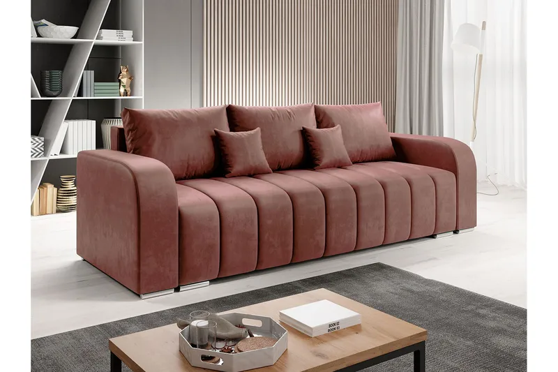 Zulueta 4-sits Bäddsoffa Vänster - Rosa - Möbler - Vardagsrum - Bäddsoffor