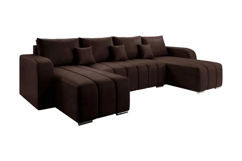 Zulueta 8-sits Bäddsoffa Höger - Brun - Möbler - Vardagsrum - Bäddsoffor - U bäddsoffa