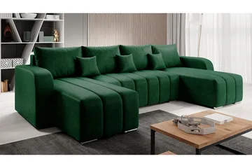 Zulueta 8-sits Bäddsoffa Höger - Grön - Möbler - Vardagsrum - Bäddsoffor - U bäddsoffa