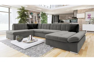 Zumar 4-sits Bäddsoffa Höger - Grå - Möbler - Vardagsrum - Bäddsoffor - U bäddsoffa