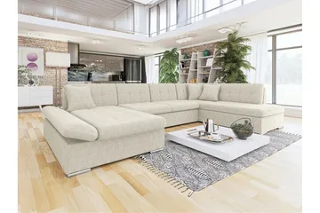 Zumar 4-sits Hörnbäddsoffa Beige/Light beige - Möbler - Vardagsrum - Bäddsoffor - U bäddsoffa