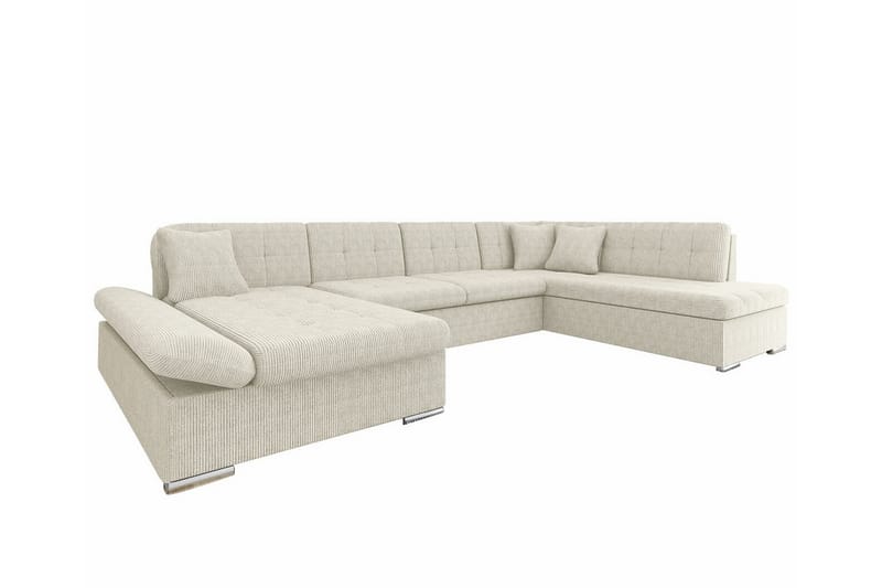 Zumar 4-sits Hörnbäddsoffa Beige/Ljusbeige - Hörnbäddsoffa - Bäddsoffor