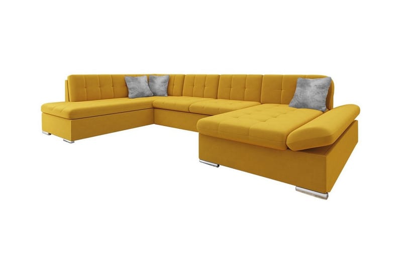 Zumar 4-sits Hörnbäddsoffa Gul - Möbler - Vardagsrum - Bäddsoffor - Hörnbäddsoffa