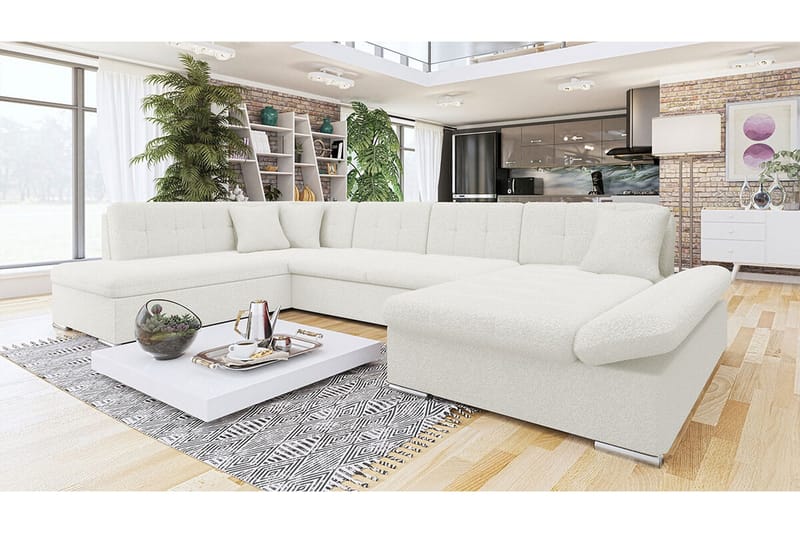 Zumar 5-sits Hörnbäddsoffa White - Möbler - Vardagsrum - Bäddsoffor - Hörnbäddsoffa
