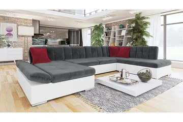 Zumar 6-sits Bäddsoffa Universal - Grå/Vit - Möbler - Vardagsrum - Bäddsoffor - U bäddsoffa