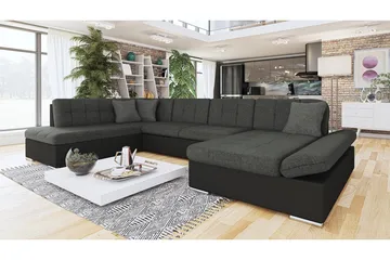 Zumar 6-sits Bäddsoffa Universal - Svart/Grå - Möbler - Vardagsrum - Bäddsoffor - U bäddsoffa