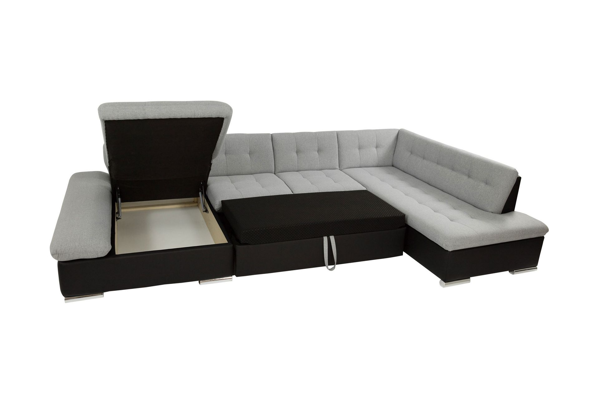Zumar Bäddsoffa med Divan och Schäslong 4-sits i Bouclé - Beige - Möbler - Vardagsrum - Bäddsoffor - U bäddsoffa
