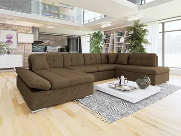 Zumar Bäddsoffa med Divan och Schäslong 5-sits - Brun - Möbler - Vardagsrum - Bäddsoffor - U bäddsoffa