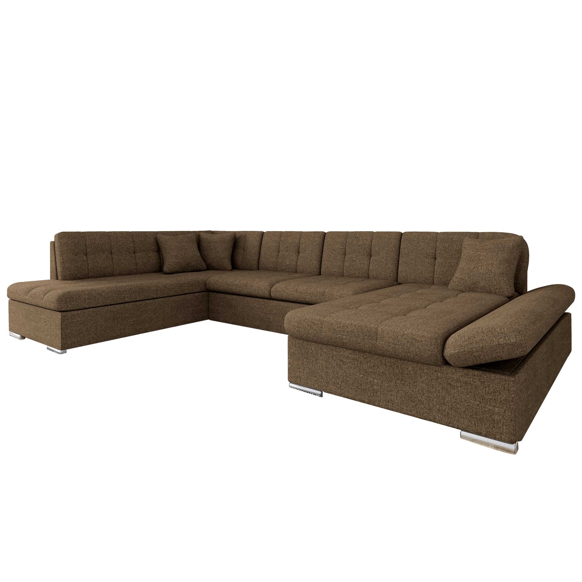 Zumar B&auml;ddsoffa med Divan och Sch&auml;slong 5-sits - Brun