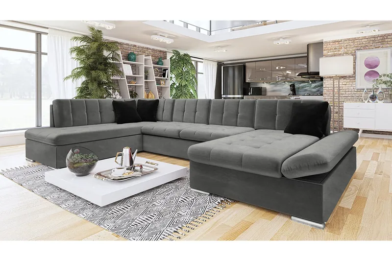 Zumar Hörnsoffa Höger - Grå - Möbler - Vardagsrum - Bäddsoffor - U bäddsoffa