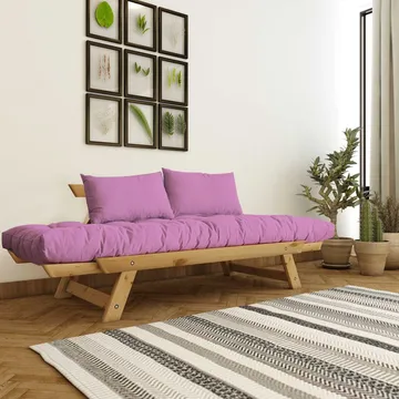 Zylar 2-sits Bäddsoffa - Rosa/Natur - Möbler - Vardagsrum - Bäddsoffor