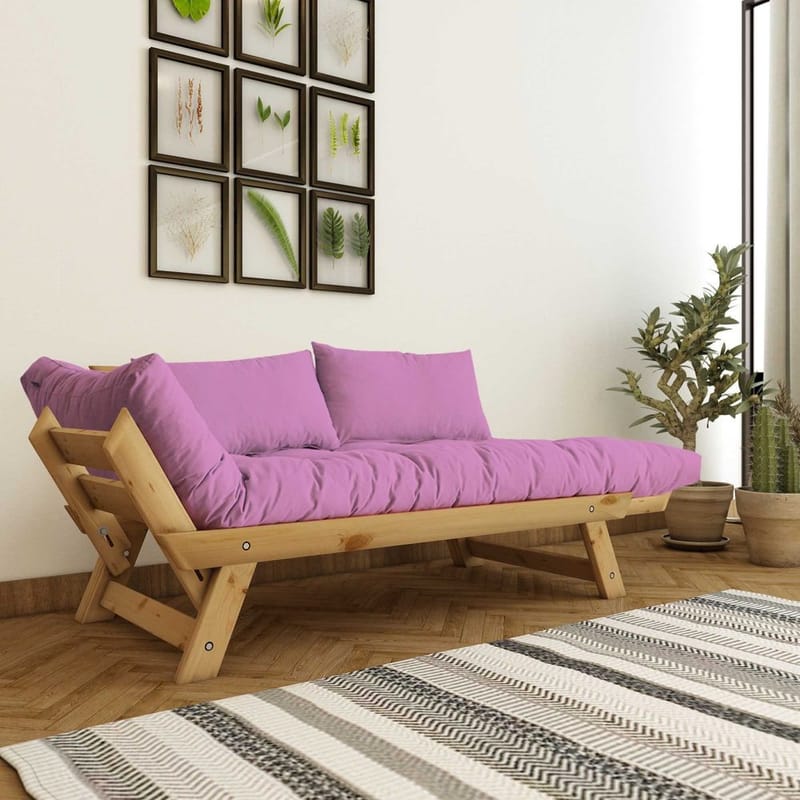 Zylar 2-sits Bäddsoffa - Rosa/Natur - Möbler - Vardagsrum - Bäddsoffor
