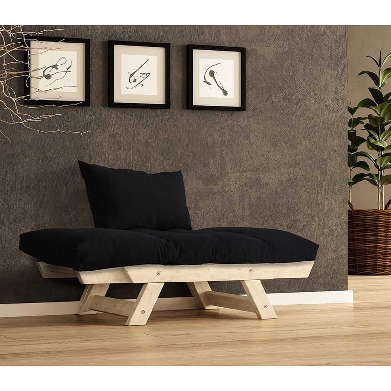 Zylar 2-sits Bäddsoffa - Svart/Natur - Möbler - Vardagsrum - Bäddsoffor - 2-sits bäddsoffa