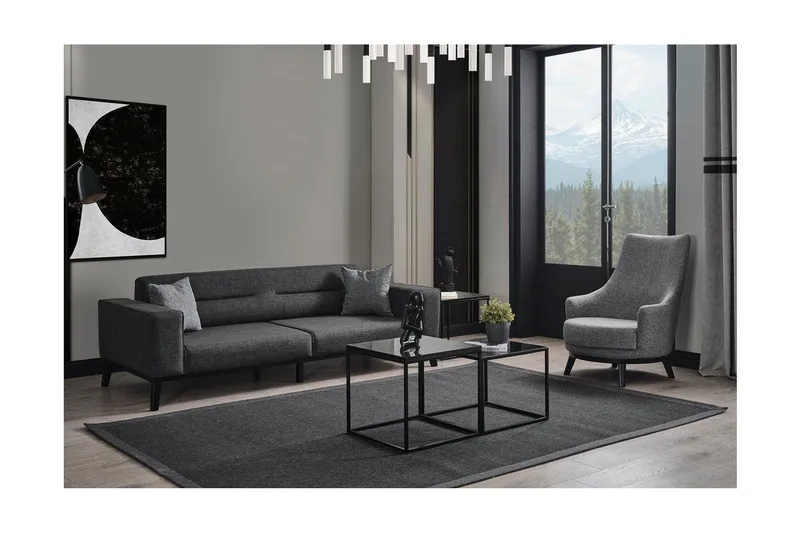 Banjo Bäddsoffa 4-sits - Antracit - Möbler - Vardagsrum - Bäddsoffor - 4-sits bäddsoffa