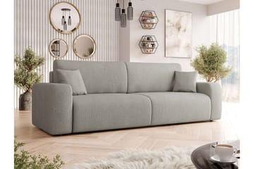 Barile Bäddsoffa 3-sits i Plysch - Grå - Möbler - Vardagsrum - Bäddsoffor
