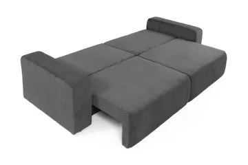 Barile Bäddsoffa 3-sits i Plysch - Grå - Möbler - Vardagsrum - Bäddsoffor