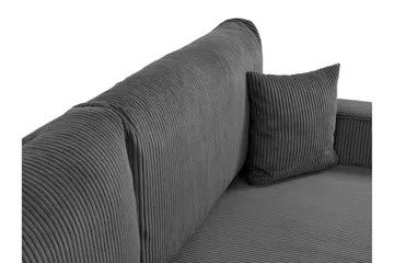 Barile Bäddsoffa 3-sits i Plysch - Grå - Möbler - Vardagsrum - Bäddsoffor