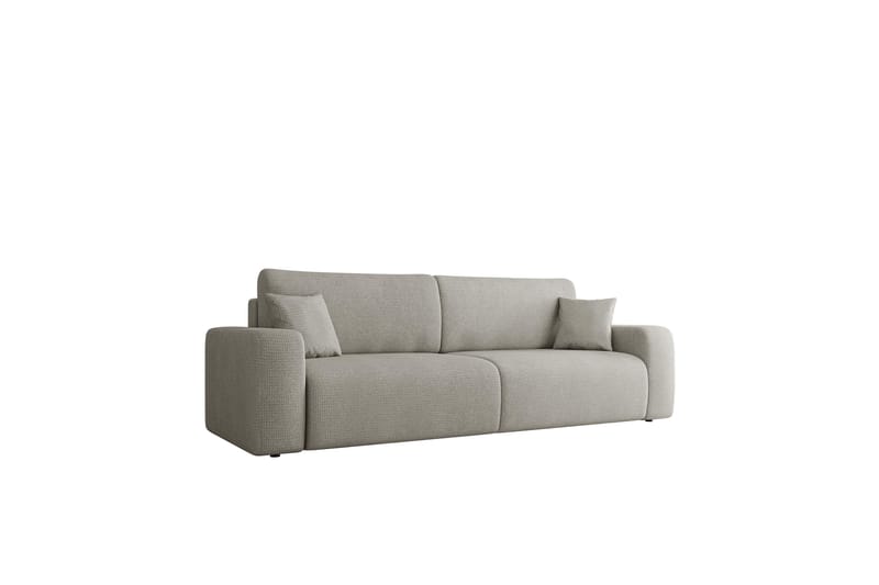 Barile Bäddsoffa 3-sits i Plysch - Grå - Möbler - Vardagsrum - Bäddsoffor