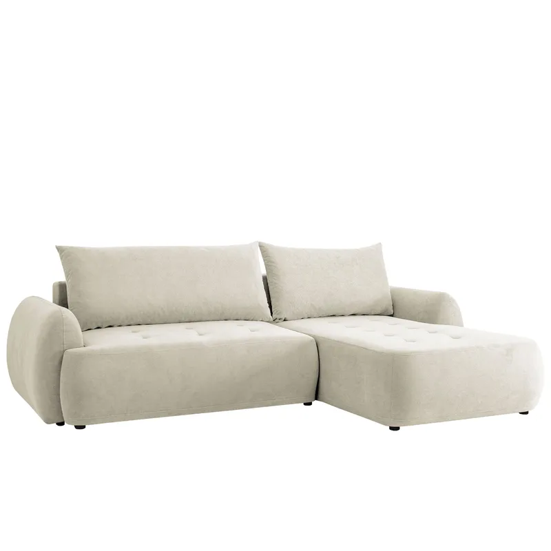 Bastos 3-sits Bäddsoffa med Divan Högervänd, Ljusbeige