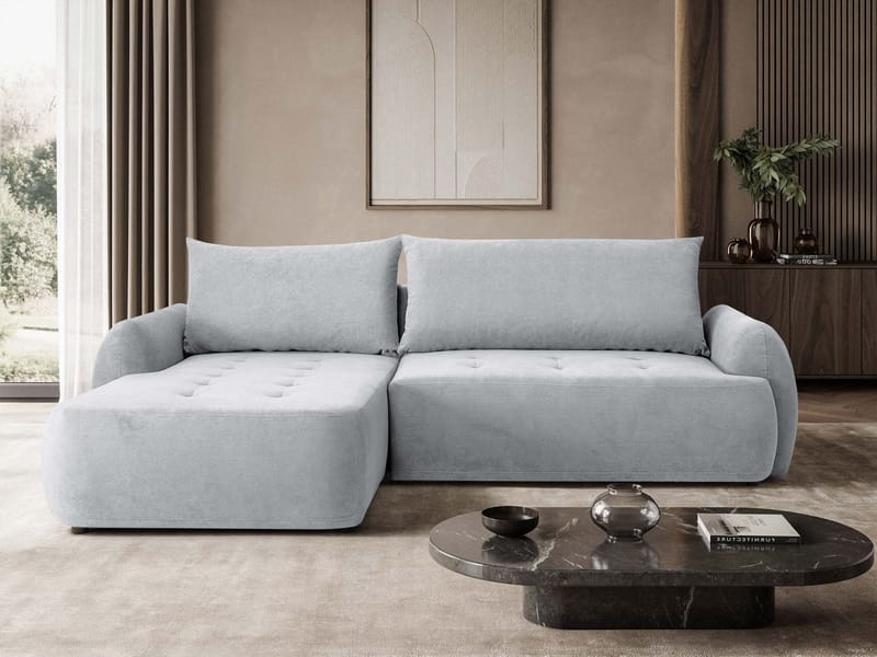 Bastos 3-sits Bäddsoffa med Divan Vänstervänd - Ljusgrå - Möbler - Vardagsrum - Bäddsoffor