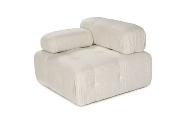 Belgin Vänstermodul / Fåtölj med utfällbara armstöd och ryggstöd - Cream - Möbler - Vardagsrum - Fåtöljer