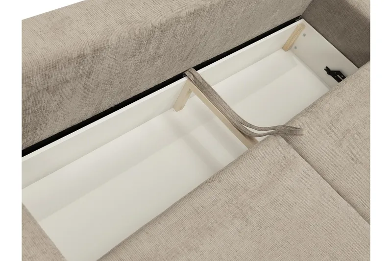 Bella Bäddsoffa 3-sits i Plysch - Beige - Möbler - Vardagsrum - Bäddsoffor