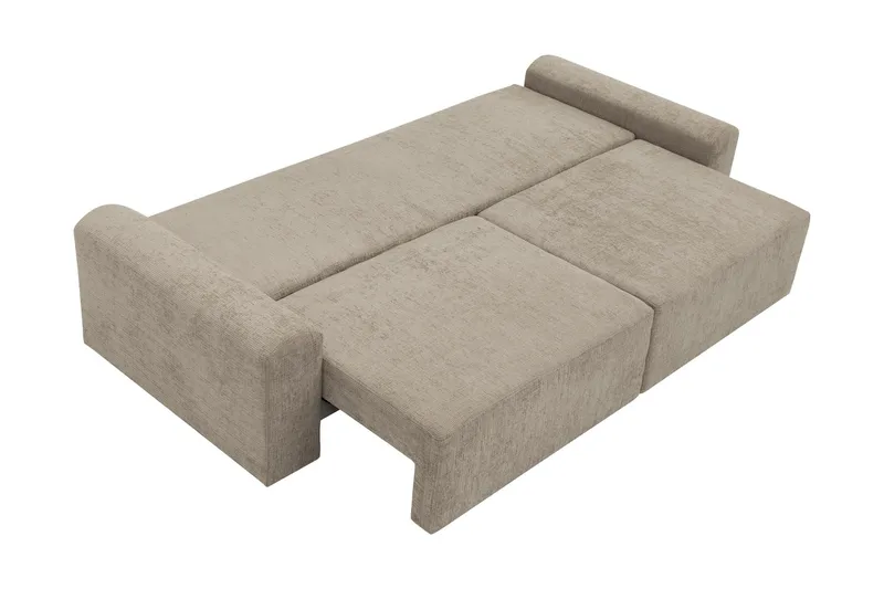 Bella Bäddsoffa 3-sits i Plysch - Beige - Möbler - Vardagsrum - Bäddsoffor