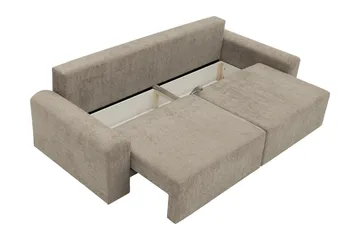 Bella Bäddsoffa 3-sits i Plysch - Grå - Möbler - Vardagsrum - Bäddsoffor