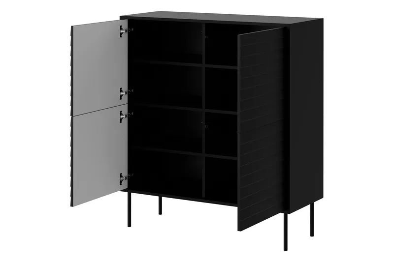 Belonger Möbelset För Vardagsrum - Svart/Valnöt - Möbler - Vardagsrum - Möbelset för vardagsrum