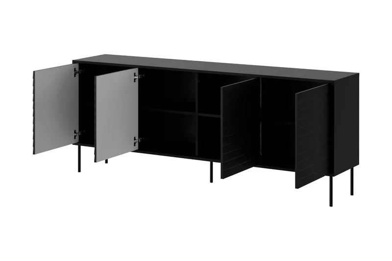 Belonger Möbelset För Vardagsrum - Svart/Valnöt - Möbler - Vardagsrum - Möbelset för vardagsrum