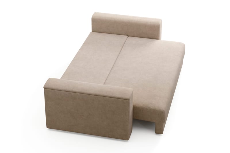 Bergen Extra djup 3-sits Bäddsoffa med Bäddmadrass i Memoryskum och Tvättbar klädsel - Beige - Möbler - Vardagsrum - Bäddsoffor - 3-sits bäddsoffa