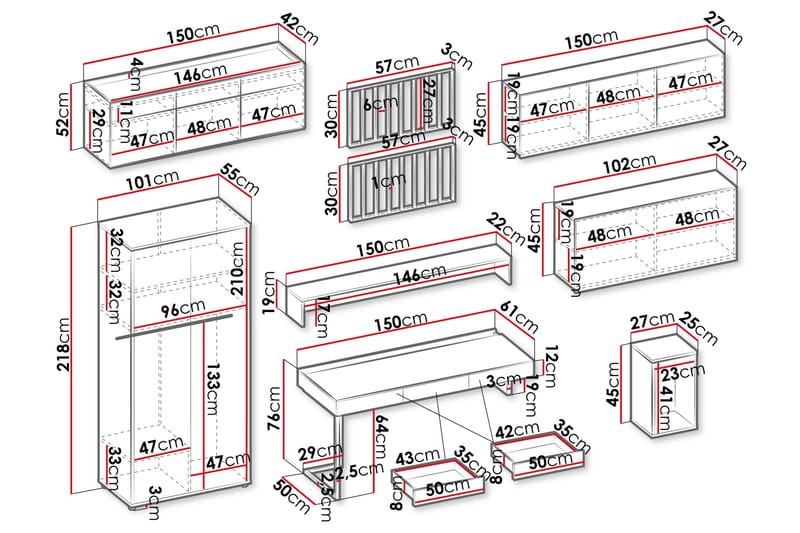 Besta Möbelset För Vardagsrum - Brun/Beige - Möbler - Vardagsrum - Möbelset för vardagsrum